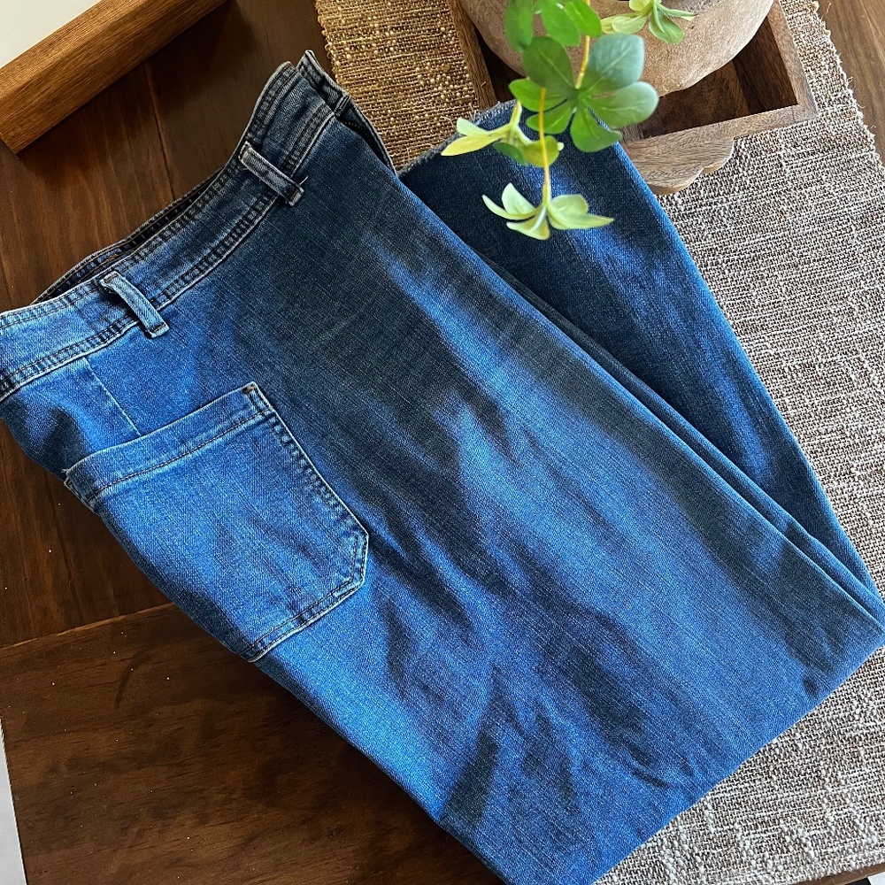 Zara Marine Straight High Rise Jeans